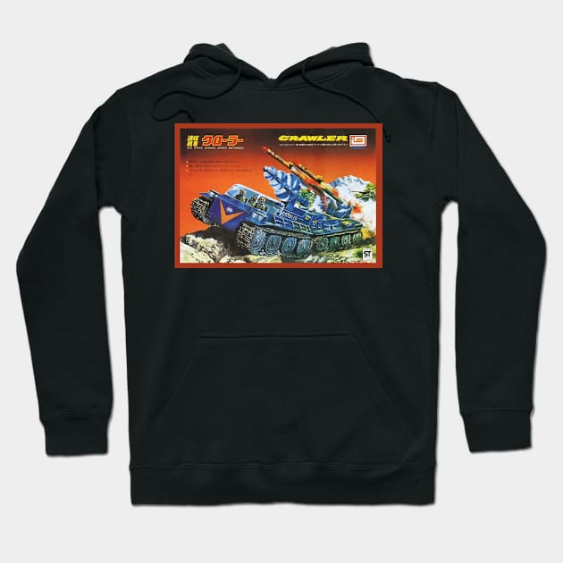 Vintage Japan Model Kit Box Art - Crawler Tank Hoodie by Starbase79